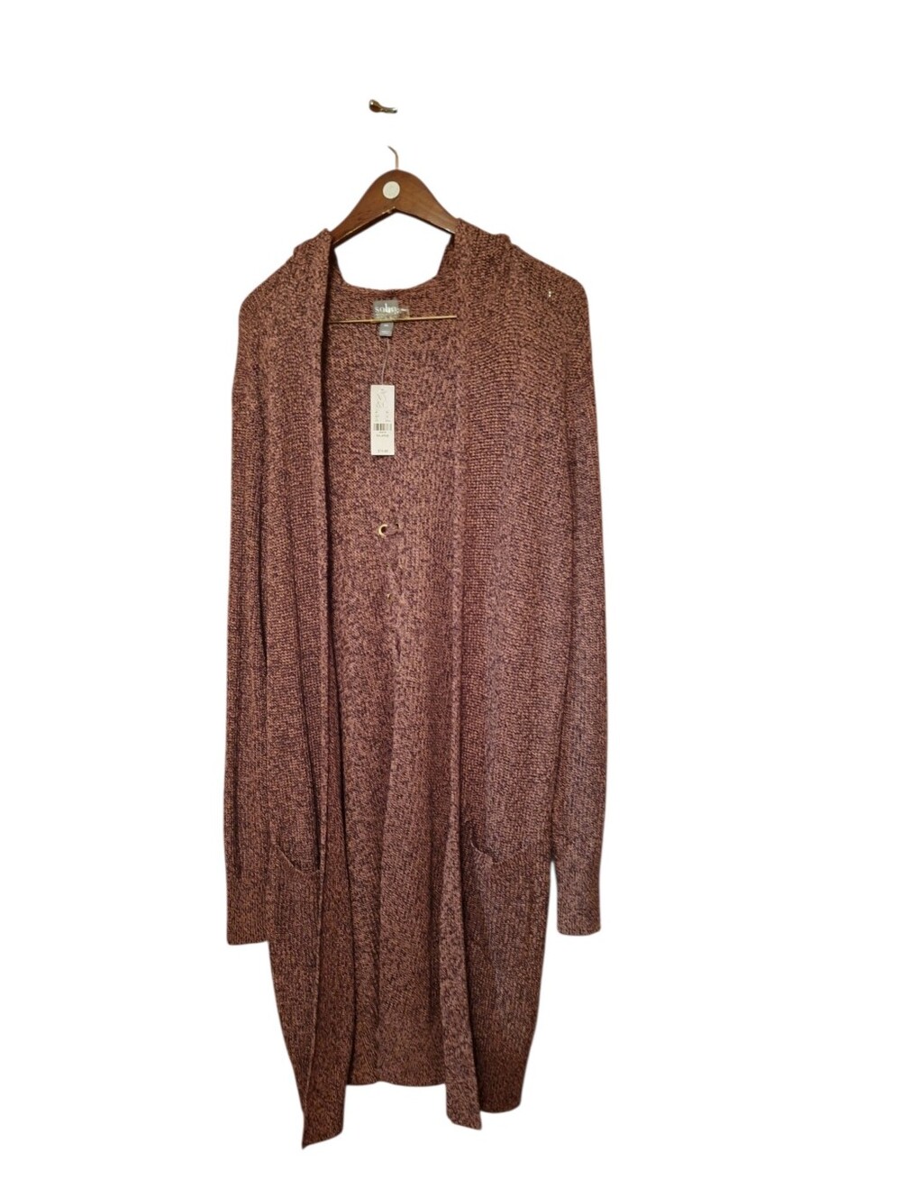 Open-Front Longline Women’s Sweater Cardigan Lace Up Back Ladies XXL NWT Soho